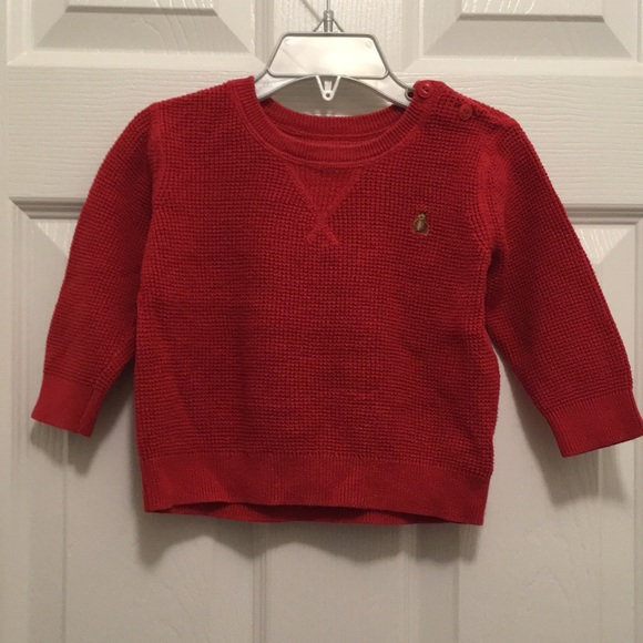 BabyGAP Red Waffle Knit Sweater 12-18 months - Picture 1 of 5